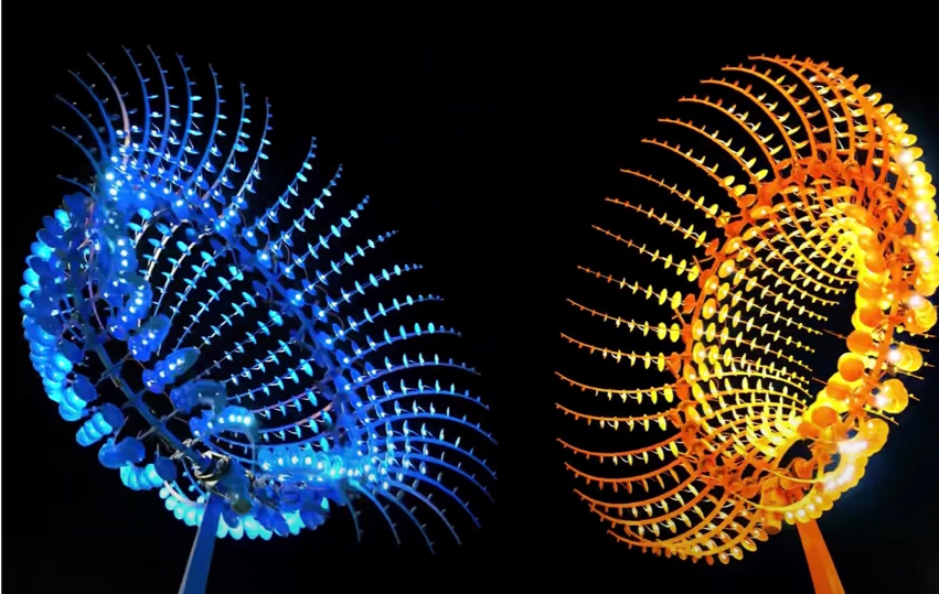 分形智能_风动力雕塑